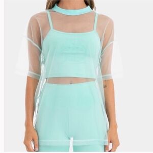 Kappa X Juicy Couture Elena Mesh Shirt Ocean